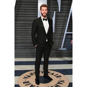 Burberry Black Wool Mohair Contrast Satin Trim Tuxedo Two/Piece Suit Size 56R